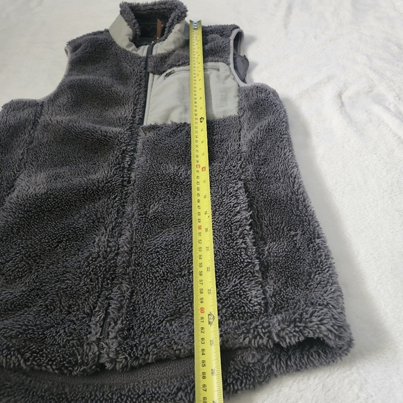 Women's High Pile Fleece Vest Full Zip Contrast Chest Pocket Small (READ) - Picture 5 of 6